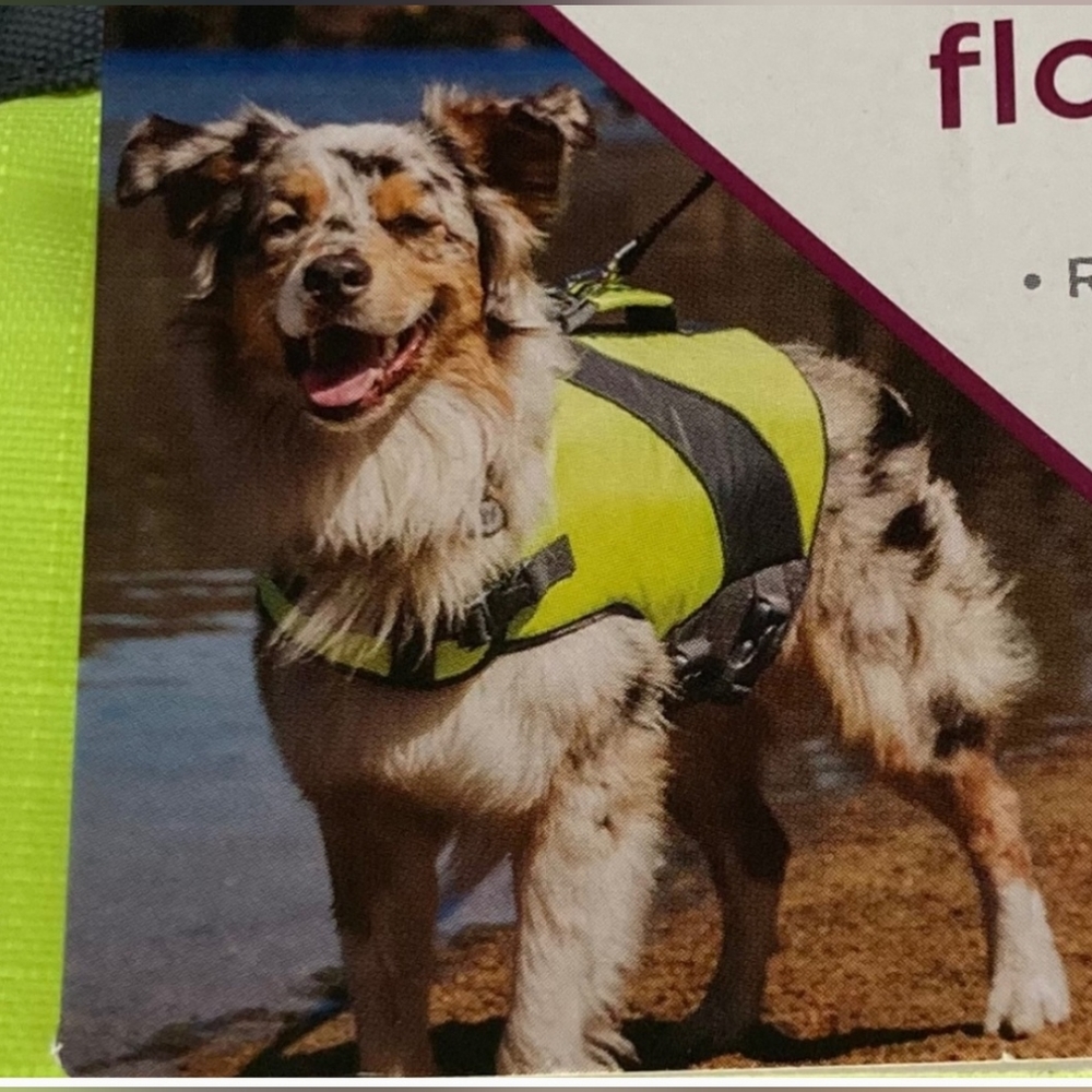 Good2Go Neon Yellow Dog Flotation Life Preserver Vest S Dog 16-30 lbs